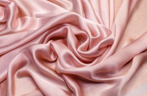 Pink silk satin fabric